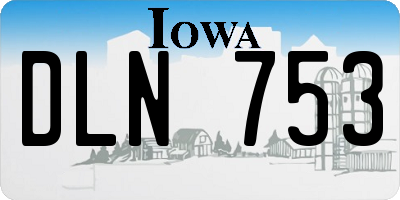 IA license plate DLN753