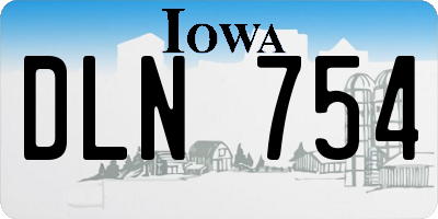 IA license plate DLN754