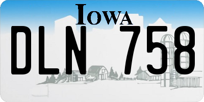 IA license plate DLN758