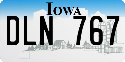 IA license plate DLN767