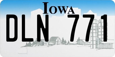 IA license plate DLN771