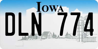 IA license plate DLN774