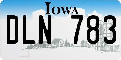 IA license plate DLN783