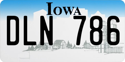IA license plate DLN786