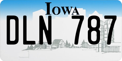 IA license plate DLN787