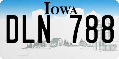 IA license plate DLN788
