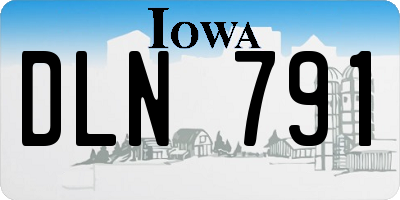 IA license plate DLN791