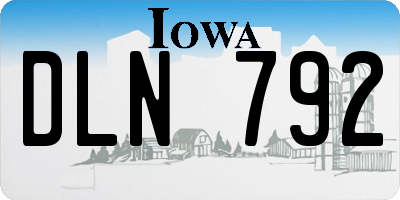 IA license plate DLN792