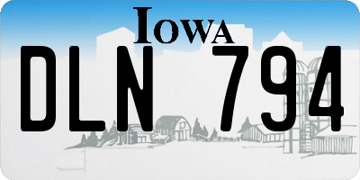 IA license plate DLN794