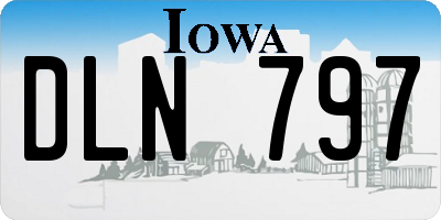 IA license plate DLN797