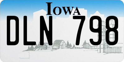 IA license plate DLN798