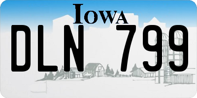 IA license plate DLN799