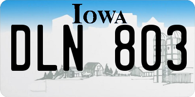 IA license plate DLN803