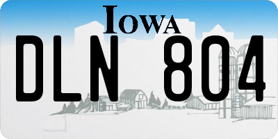 IA license plate DLN804