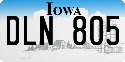 IA license plate DLN805