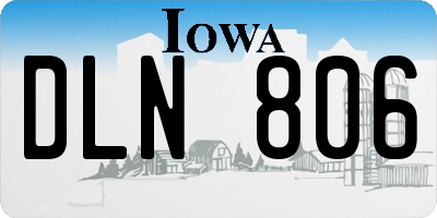 IA license plate DLN806
