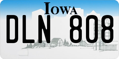 IA license plate DLN808