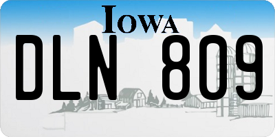 IA license plate DLN809