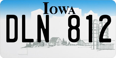 IA license plate DLN812