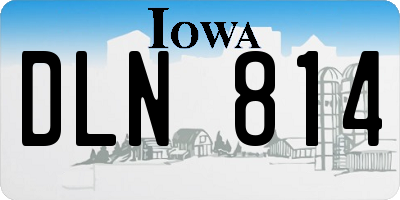 IA license plate DLN814