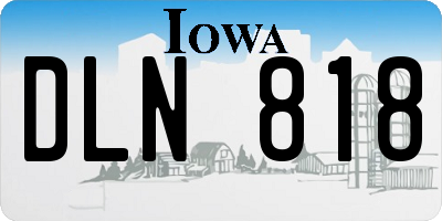 IA license plate DLN818