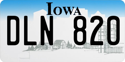 IA license plate DLN820