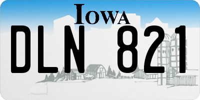 IA license plate DLN821