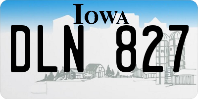 IA license plate DLN827