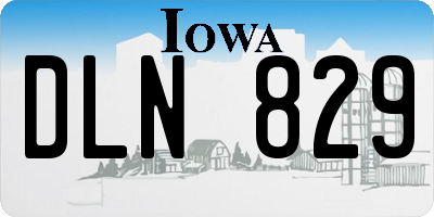 IA license plate DLN829