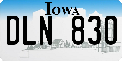 IA license plate DLN830