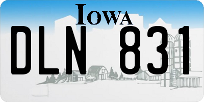 IA license plate DLN831