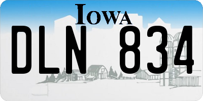 IA license plate DLN834