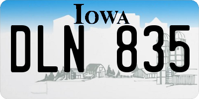 IA license plate DLN835