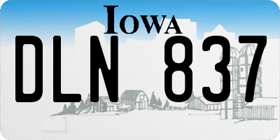 IA license plate DLN837