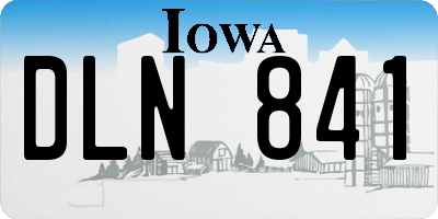 IA license plate DLN841