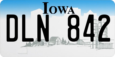 IA license plate DLN842