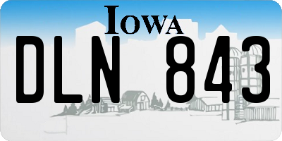 IA license plate DLN843