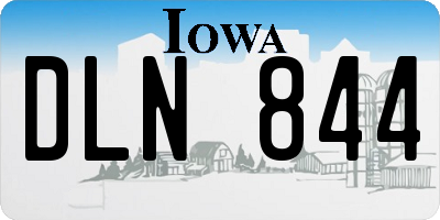 IA license plate DLN844