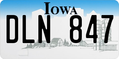 IA license plate DLN847