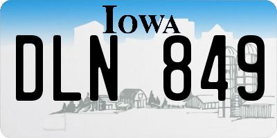 IA license plate DLN849