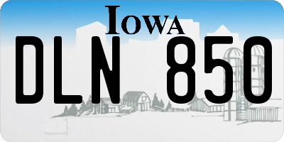IA license plate DLN850