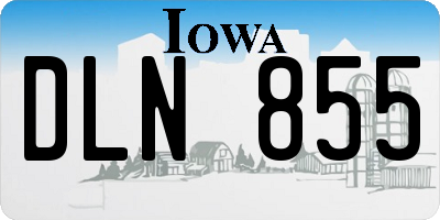 IA license plate DLN855
