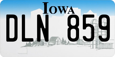 IA license plate DLN859