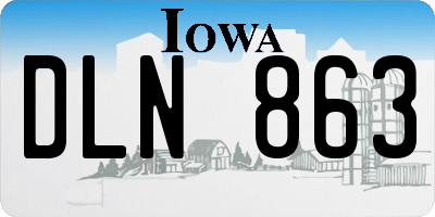 IA license plate DLN863