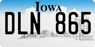 IA license plate DLN865
