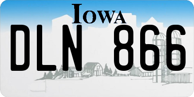 IA license plate DLN866