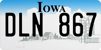 IA license plate DLN867