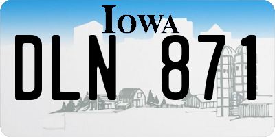 IA license plate DLN871