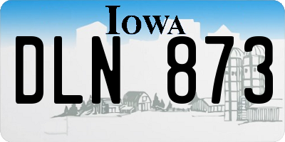 IA license plate DLN873