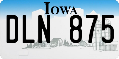 IA license plate DLN875